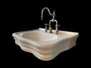 A Beautiful French Sink With Brass Legs