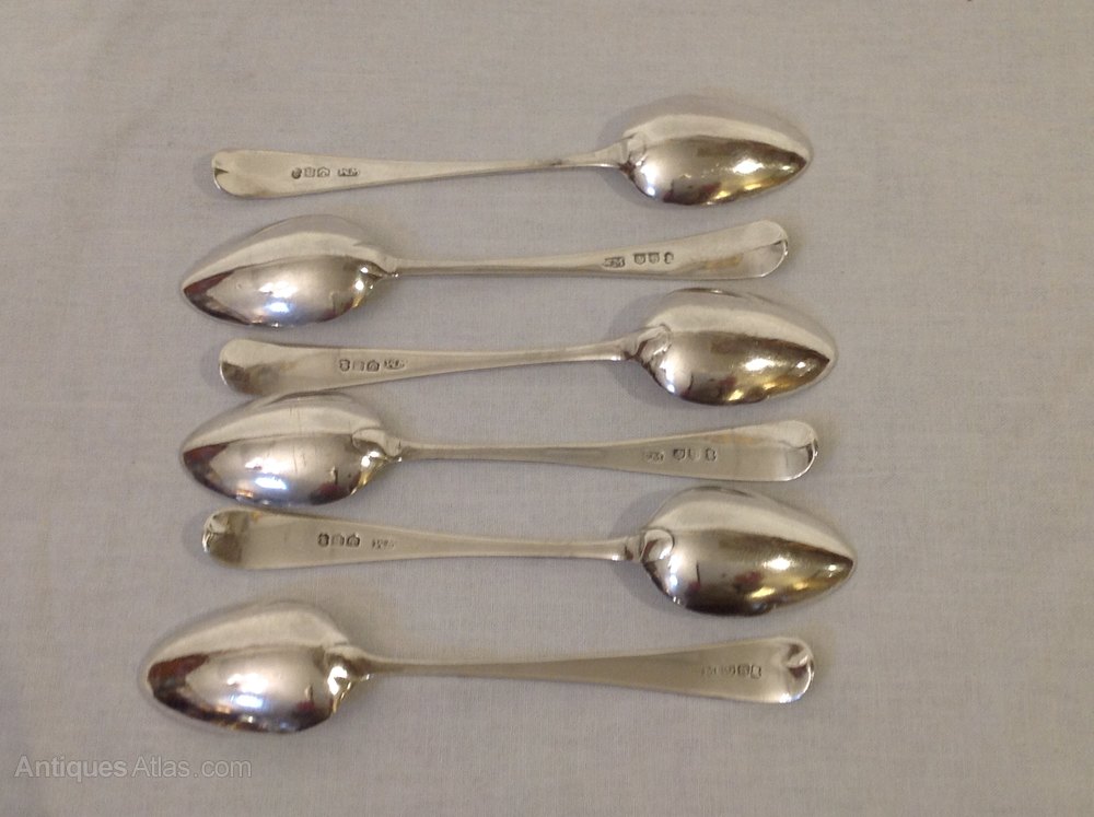 Antiques Atlas Set Of 6 Teaspoons Edinburgh 1807