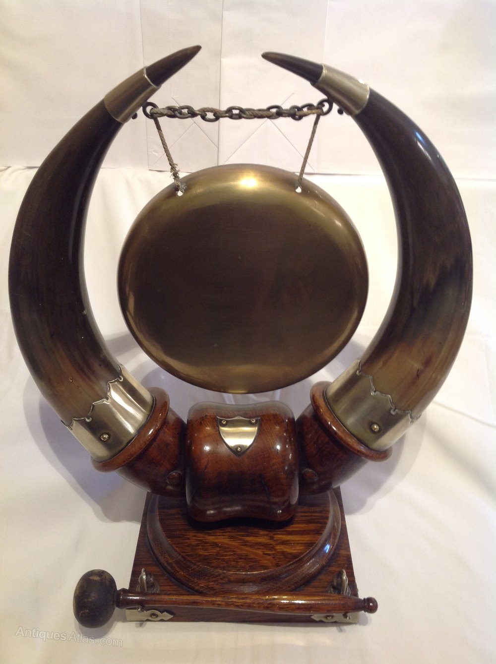 Victorian OX Horn Metal Mounted Dinner Gong Antiques Atlas