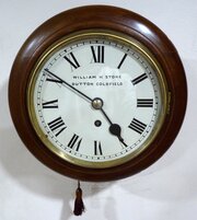 Rare Late Victorian 8” English Fusee Dial Clock