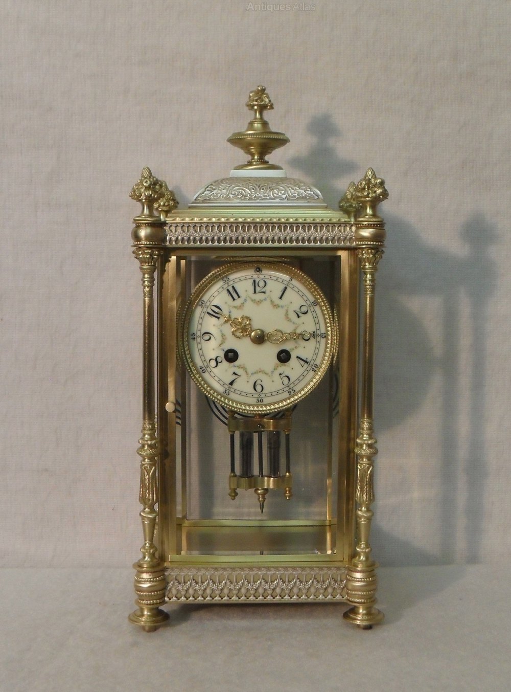 Antiques Atlas French Four Glass Mantel Clock