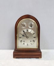 German Mahogany Bracket Clock By W & H
