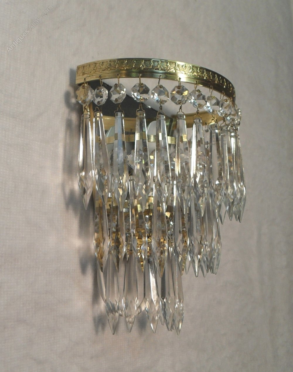 Antiques Atlas - Pair Of Italian Glass Wall Lights