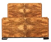 Art Deco Figured Walnut Double Bed
