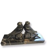 beautiful pair of art deco book ends swallows Beautiful pair of Art Deco Book Ends swallows