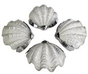 Set Of 4 Matching Art Deco Shell Wall Lights