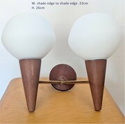 1960s Wall Lights Teak And Brass