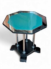 Art Deco Mirrored Glass And Chrome Side Table