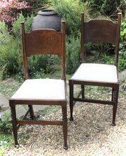 Arts And Crafts Oak Chairs By William Birch