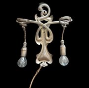 Arts And Crafts Copper Twin Armed Wall Light 