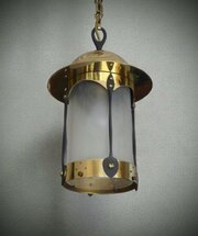 Arts And Crafts Dome Top Lantern In Brass