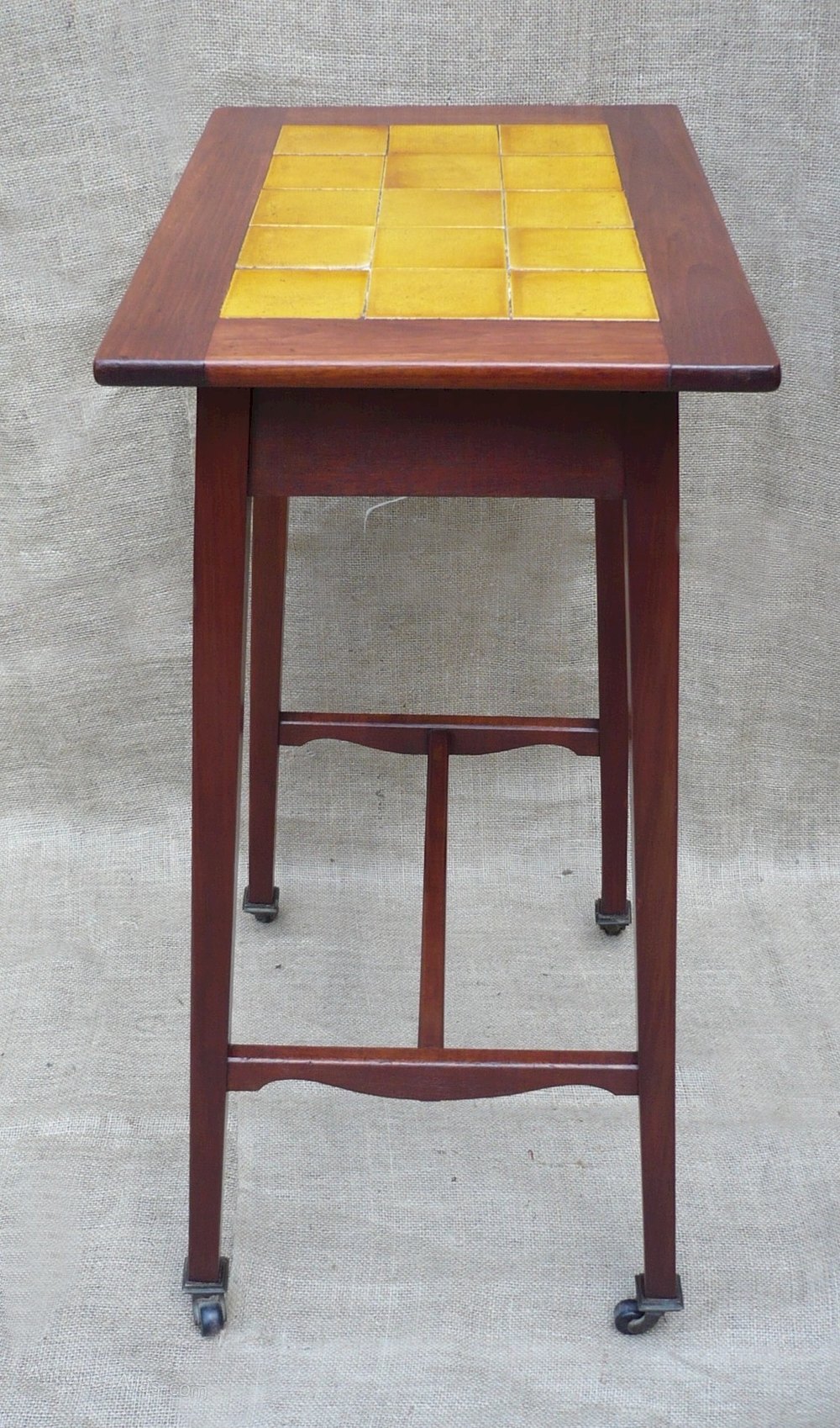Arts And Crafts Tiled Top Table With Drawer Antiques Atlas