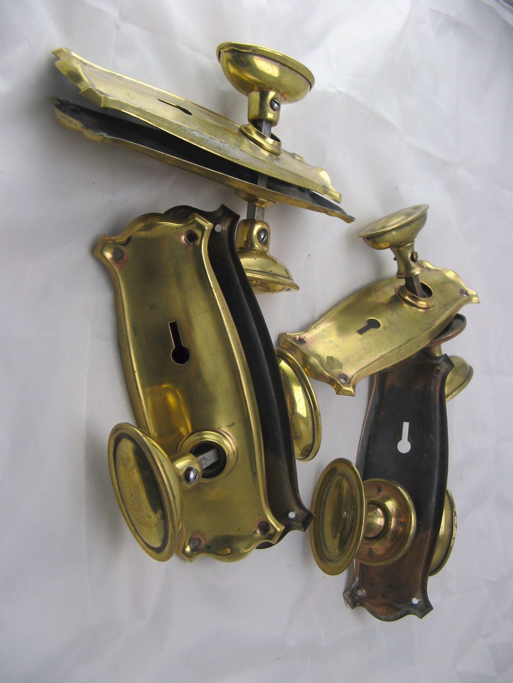 Antiques Atlas Edwardian Set Of Brass Door Furniture For 4 Doors