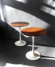 Pair Of Arkana Tulip Based Rosewood Side Tables 