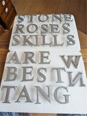 Solid Aluminium Letters With Brass Threaded Fixing