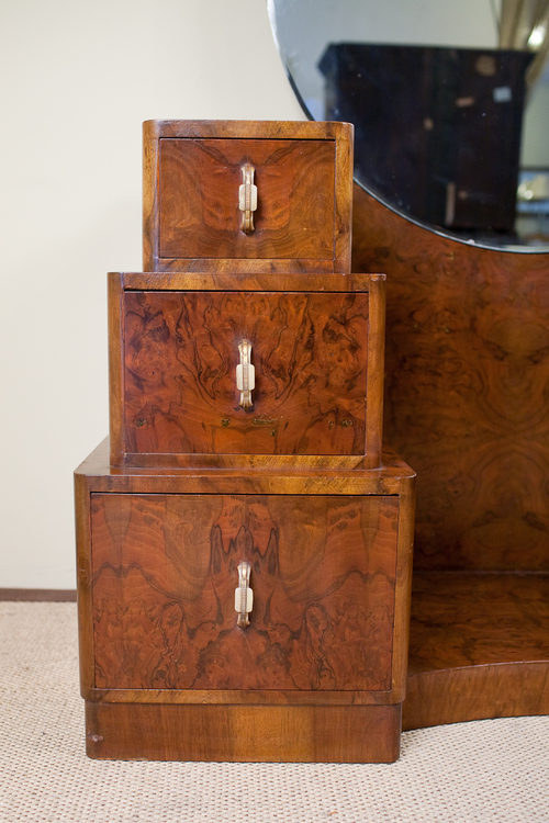 Art Deco Walnut Dressing Table Antiques Atlas