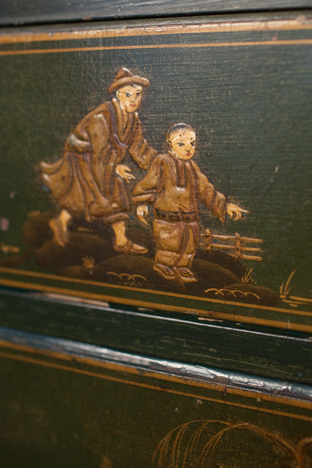 Chinoiserie Bureau Bookcase - Antiques Atlas