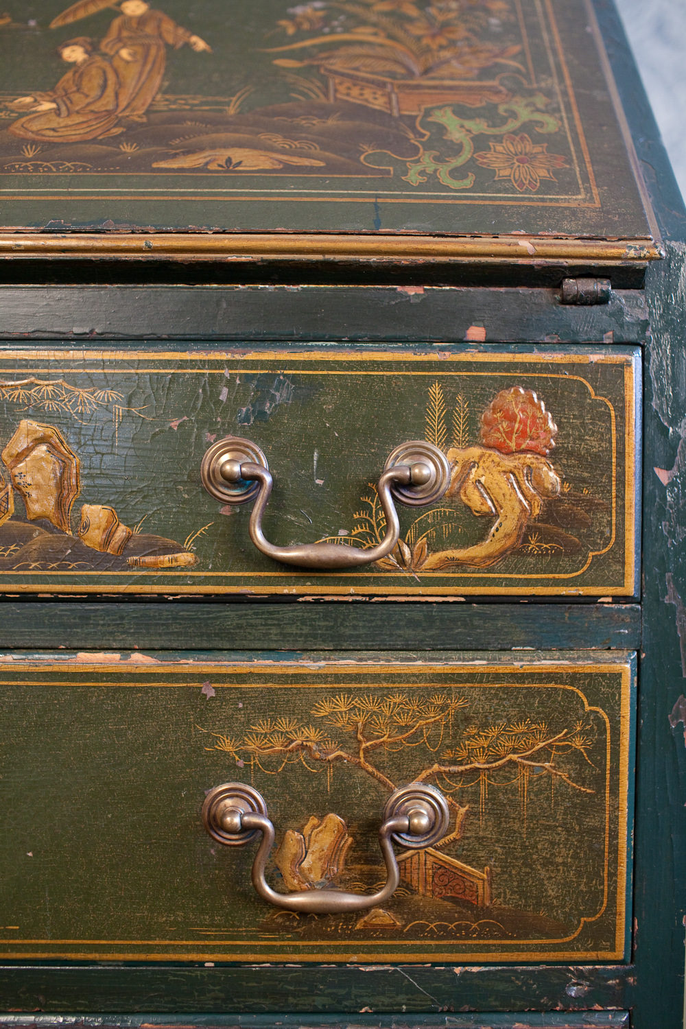 Chinoiserie Bureau Bookcase - Antiques Atlas