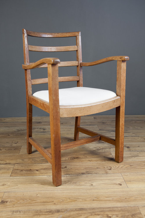 Heals Oak Arm Chair. Antiques Atlas