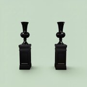 Large Italian Vases On Matching Columns