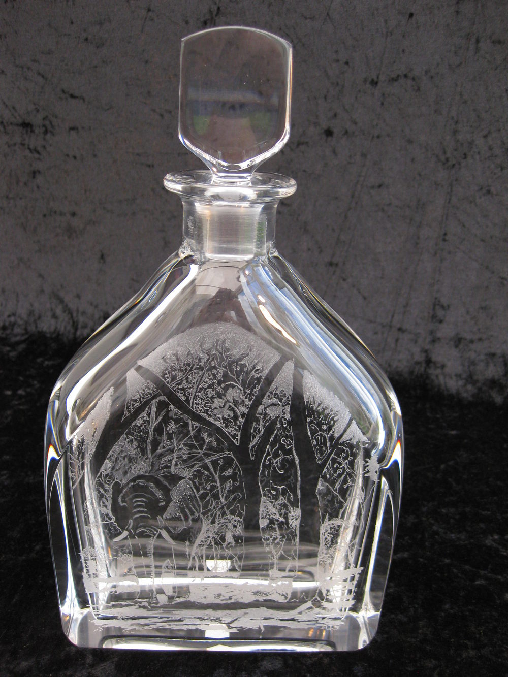 Antiques Atlas Orrefors Decanter Etched Elephant Original Box