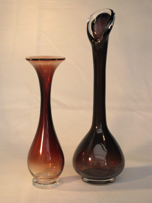 Antiques Atlas Orrefors Brown Glass Vases X2