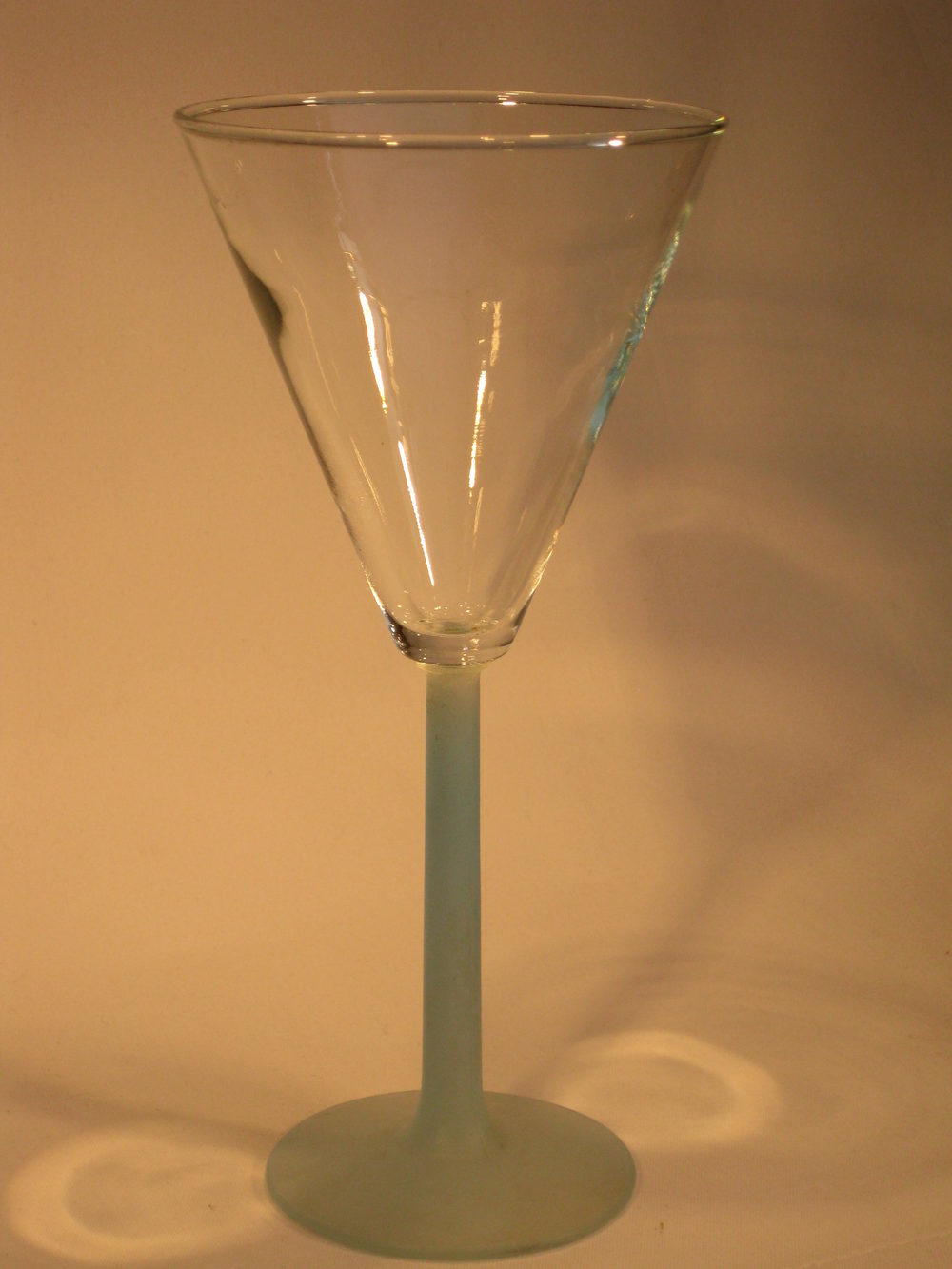 Antiques Atlas Vintage Martini Glasses Frosted Blue Stem