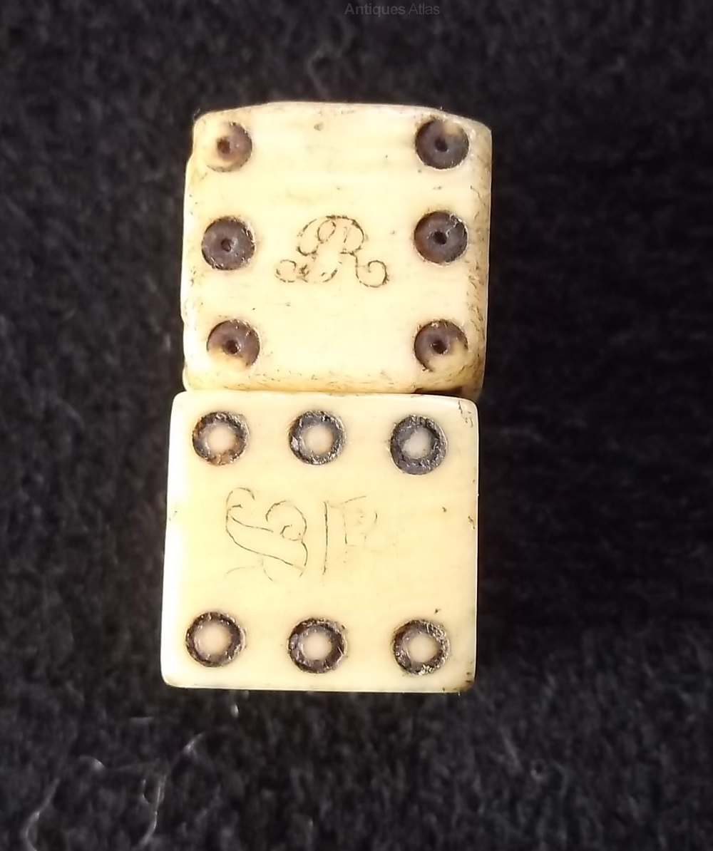 vintage bone poker dice