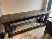 19thc Carved Oak Alter Table