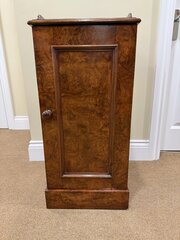 A 19th Century Burr Walnut Bedside Cabinet 