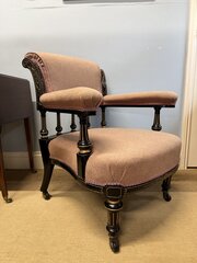 An 19th Century Aesthetic Ebonised & Gilt Armchair