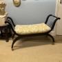 An Elegant Edwardian Ebonised Window Seat 