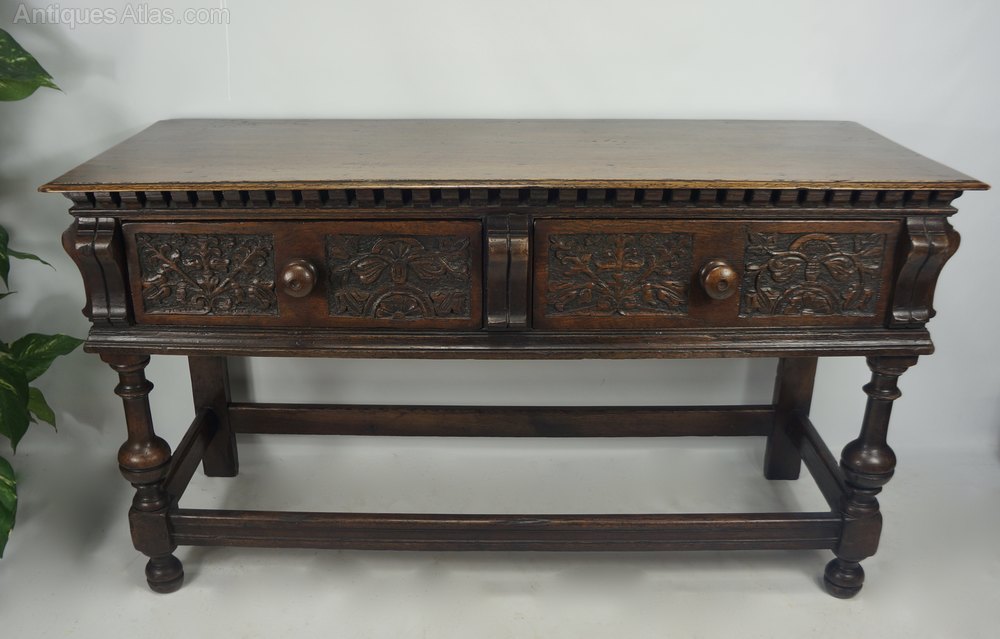 Jacobean Style Solid Oak Buffet Sideboard Antiques Atlas