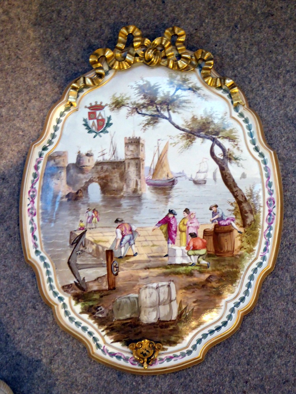 Antiques Atlas Antique 'LILLE PORCELAIN PLAQUE' HANDPAINTED