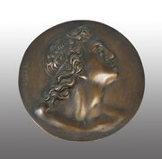 Bronze Bas-relief Depicting The Profile Of Magno.