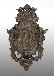 Burnished Copper Holy Water Stoup. 19th Century.