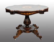 French Occasional Table In Polychrome Wood. XIX C.