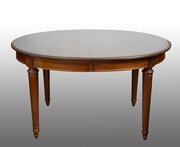 French Solid Walnut Table. 19th Century.