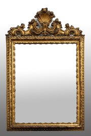 Italian Louis XVI Mirror In Carved Wood. 18th Cent