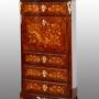 Napoleon III secretaire in polychrome wood. 19th C