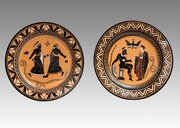 Pair Of "Giustiniani" Earthenware Plates.Early 19C