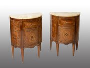 Pair Of Italian Polychrome Wood Sideboards. 18th C