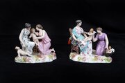Pair Of Meissen Porcelain Sculptures.