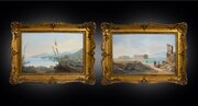Pair Of Neapolitan Gouaches Depicting The Temples.