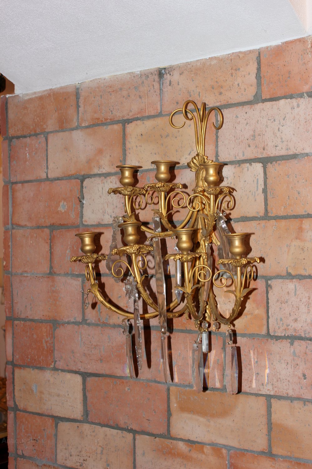 Antiques Atlas Pair Of Antique Wall Lamps In Gilded Metal.XXC.