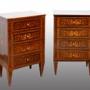 Pair of bedside tables. Italy 19th century
