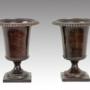 Pair of burnished bronze vases. NaplesXIX C.