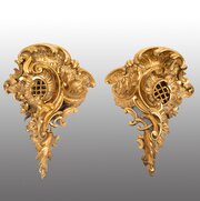 Pair Of Carved And Gilded Wooden Shelves.Italy19C.