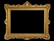 Roman Frame In Gilded And Carved Wood.19th Century