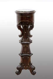 Rosewood Column With Gilded Bronze.Italy XIX C.